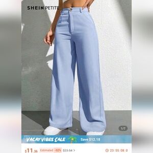 SHEIN Blue Relaxed Fit Trousers